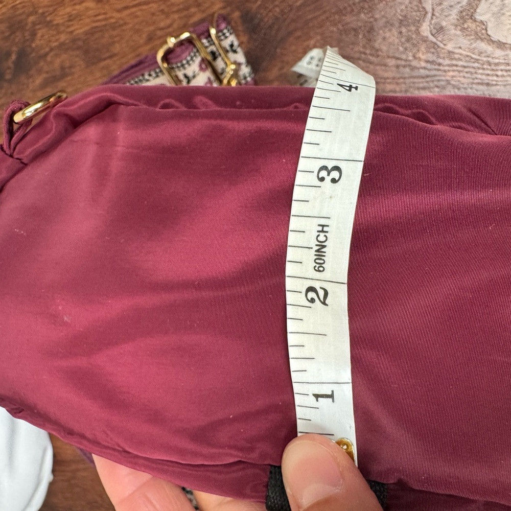 KEDZIE Burgundy Compact Nylon Backpack - Picture 13 of 14